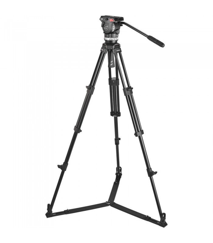 برسی Sachtler Ace Fluid Head with 2-Stage Aluminum Tripod & On-Ground Spreader