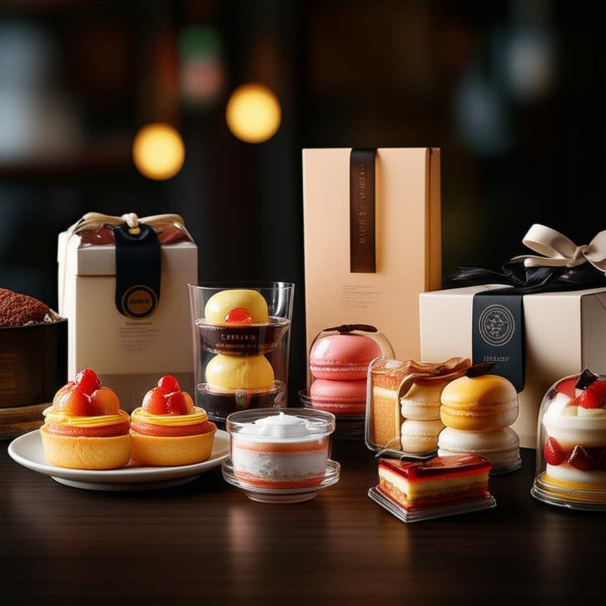 طراحی بسته بندی دسرهای کافه ای