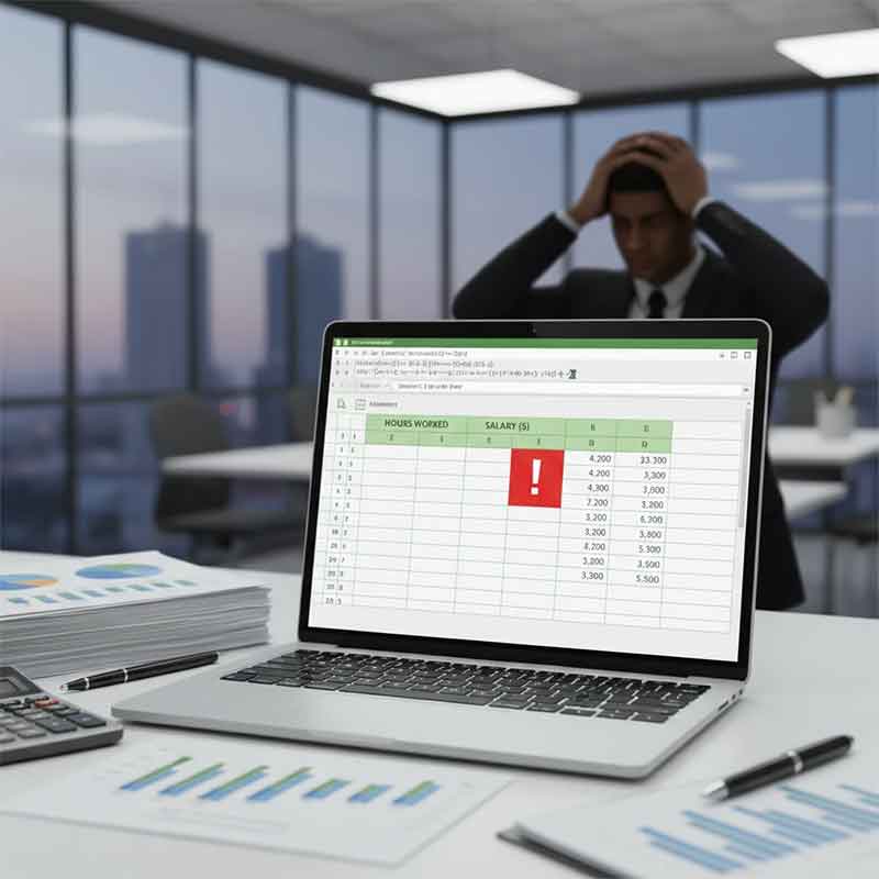 این اشتباه ساده در اکسل باعث اختلاف حقوق می‌شود!